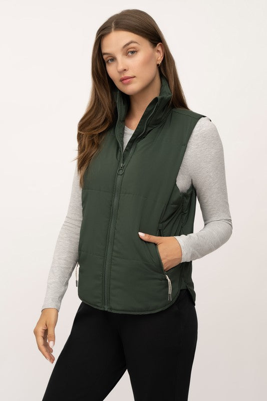 Puffer Vest with Zipper Pockets