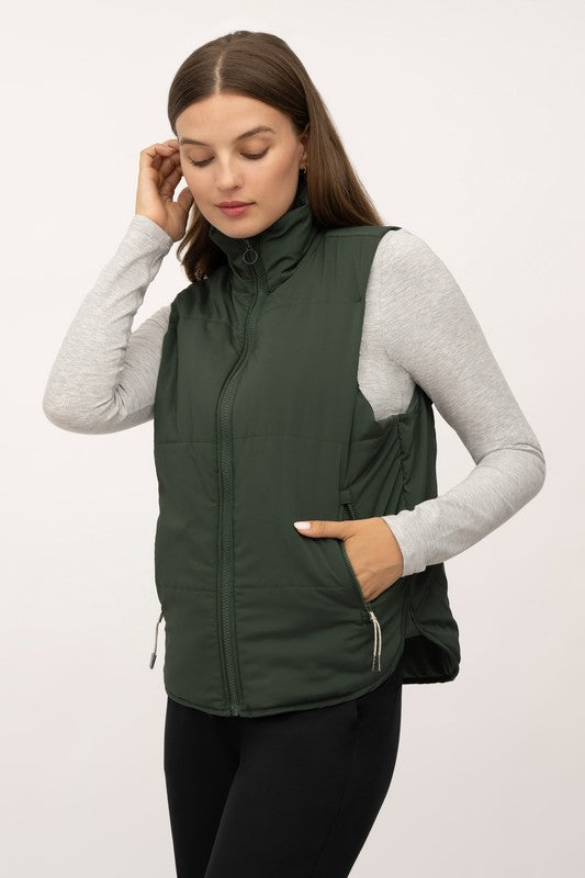 Puffer Vest with Zipper Pockets