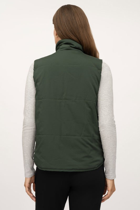 Puffer Vest with Zipper Pockets