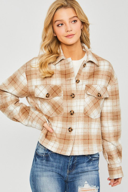 Plaid Cropped Top Shackets