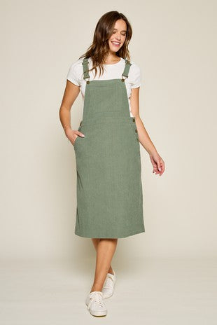 Corduroy Jumpsuit Overall Dress