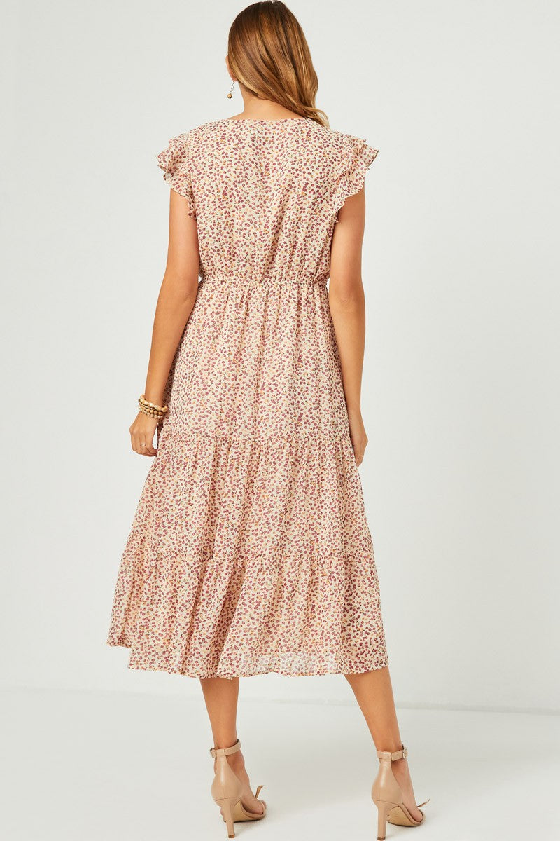 Floral Tiered Ruffle Dress